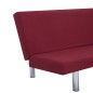 vidaXL Sofá cama de poliéster color vino tinto vidaXL Sofá cama de poliéster color vino tinto