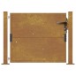 vidaXL Puerta de jardín acero corten 105x105 cm