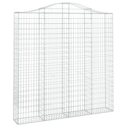 vidaXL Cesta gaviones forma arco hierro galvanizado 200x30x200/220 cm