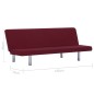 vidaXL Sofá cama de poliéster color vino tinto vidaXL Sofá cama de poliéster color vino tinto