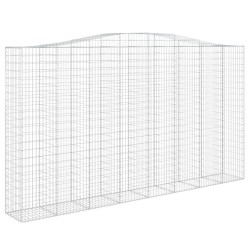 vidaXL Cesta gaviones forma arco hierro galvanizado 400x50x220/240 cm