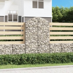 vidaXL Cesta gaviones forma arco hierro galvanizado 100x30x160/180 cm