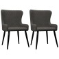 vidaXL Sillas de comedor 2 unidades de terciopelo gris