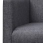 vidaXL Banco con cojín acolchado madera de caucho tela gris oscuro vidaXL Banco con cojín acolchado madera de caucho tela gris oscuro