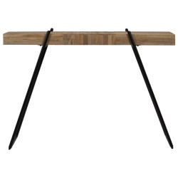 vidaXL Mesa consola de teca reciclada 120x35x81 cm