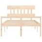 vidaXL Cama para personas mayores con cabecero madera maciza 120x200cm vidaXL Cama para personas mayores con cabecero madera maciza 120x200cm