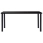 vidaXL Mesa de comedor de vidrio templado negro 160x80x75 cm vidaXL Mesa de comedor de vidrio templado negro 160x80x75 cm