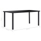 vidaXL Mesa de comedor de vidrio templado negro 160x80x75 cm vidaXL Mesa de comedor de vidrio templado negro 160x80x75 cm