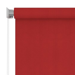 vidaXL Persiana enrollable de jardín HDPE rojo 80x140 cm