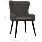 vidaXL Sillas de comedor 2 unidades de terciopelo gris