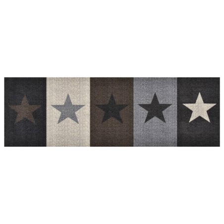 vidaXL Alfombra de cocina lavable Stars 60x300 cm