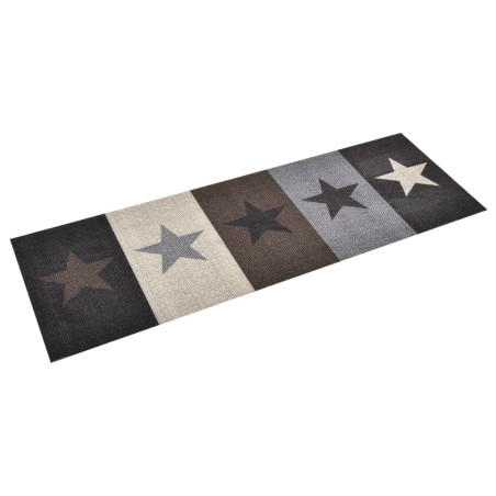 vidaXL Alfombra de cocina lavable Stars 60x300 cm