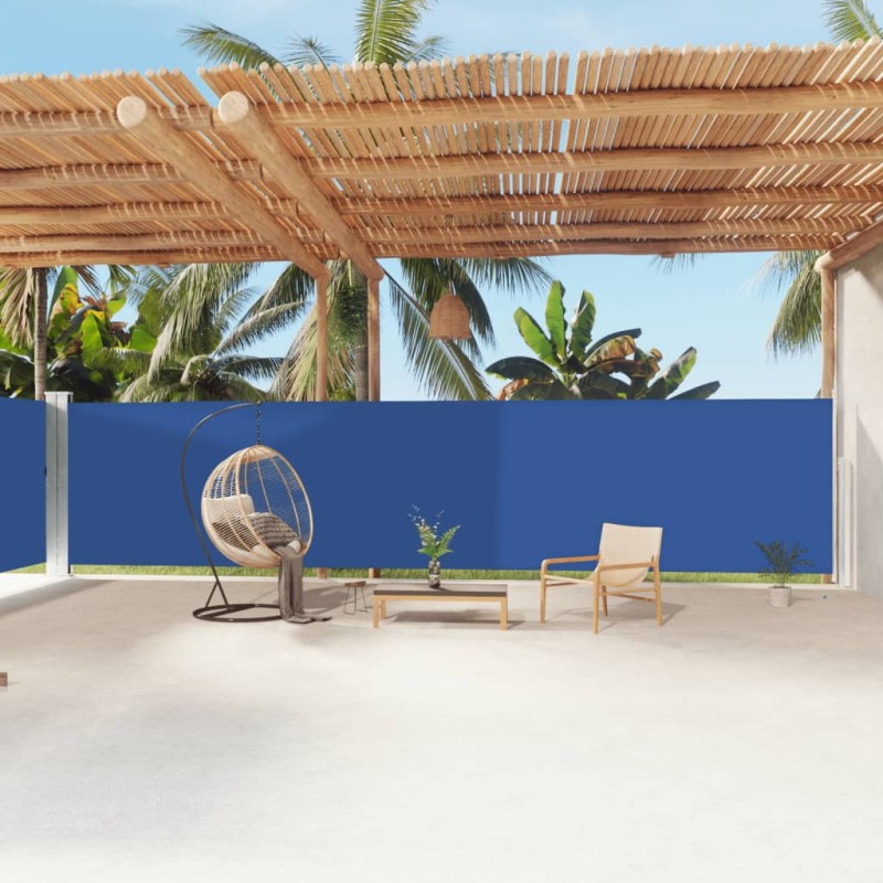 vidaXL Toldo lateral retráctil azul 180x1200 cm vidaXL Toldo lateral retráctil azul 180x1200 cm