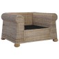 vidaXL Sillón con cojines ratán natural vidaXL Sillón con cojines ratán natural