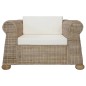 vidaXL Sillón con cojines ratán natural vidaXL Sillón con cojines ratán natural