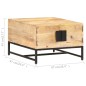 vidaXL Mesa de centro madera maciza de mango 67x67x45 cm vidaXL Mesa de centro madera maciza de mango 67x67x45 cm