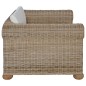 vidaXL Sillón con cojines ratán natural vidaXL Sillón con cojines ratán natural