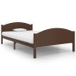 vidaXL Estructura de cama madera maciza pino marrón oscuro 120x200 cm