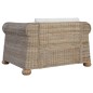 vidaXL Sillón con cojines ratán natural vidaXL Sillón con cojines ratán natural