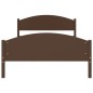 vidaXL Estructura de cama madera maciza pino marrón oscuro 120x200 cm