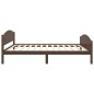 vidaXL Estructura de cama madera maciza pino marrón oscuro 120x200 cm