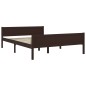 vidaXL Estructura de cama madera maciza pino marrón oscuro 120x200 cm
