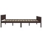 vidaXL Estructura de cama madera maciza pino marrón oscuro 120x200 cm