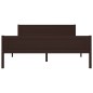 vidaXL Estructura de cama madera maciza pino marrón oscuro 120x200 cm