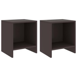 vidaXL Mesitas de noche 2 uds madera de pino marrón oscuro 35x30x40 cm