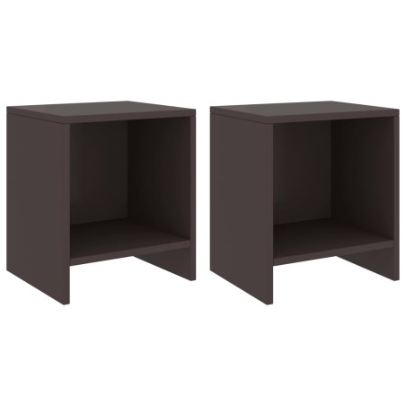 vidaXL Mesitas de noche 2 uds madera de pino marrón oscuro 35x30x40 cm