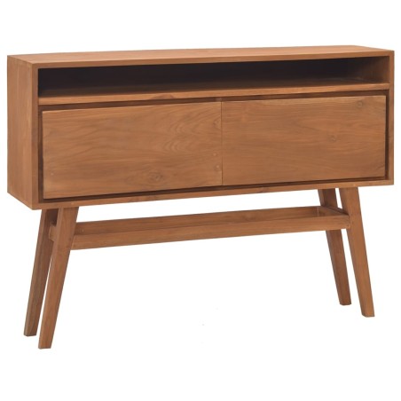vidaXL Mesa consola de madera maciza de teca 110x30x79 cm
