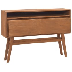 vidaXL Mesa consola de madera maciza de teca 110x30x79 cm
