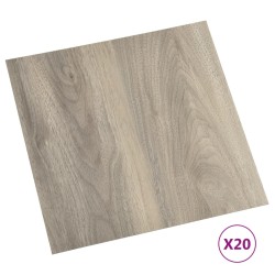 vidaXL Tarimas autoadhesivas 20 unidades PVC 1,86 m² gris taupe