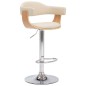 vidaXL Taburetes de cocina 2 uds madera curvada cuero sintético crema vidaXL Taburetes de cocina 2 uds madera curvada cuero sintético crema