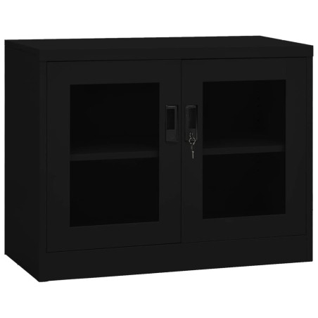 vidaXL Armario de oficina de acero negro 90x40x70 cm