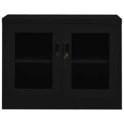 vidaXL Armario de oficina de acero negro 90x40x70 cm
