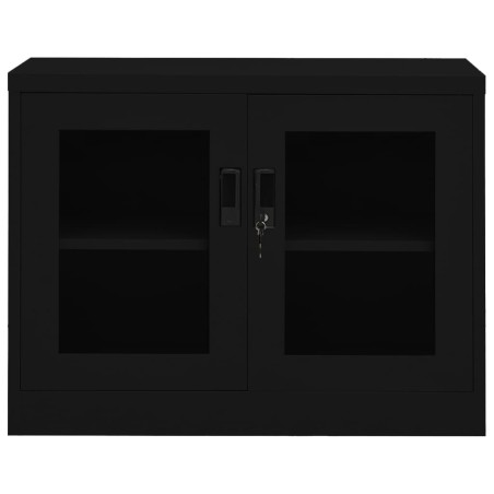 vidaXL Armario de oficina de acero negro 90x40x70 cm