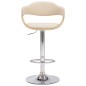vidaXL Taburetes de cocina 2 uds madera curvada cuero sintético crema vidaXL Taburetes de cocina 2 uds madera curvada cuero sintético crema