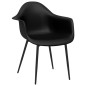 vidaXL Sillas de comedor 2 unidades negras PP vidaXL Sillas de comedor 2 unidades negras PP