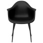 vidaXL Sillas de comedor 2 unidades negras PP vidaXL Sillas de comedor 2 unidades negras PP