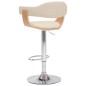 vidaXL Taburetes de cocina 2 uds madera curvada cuero sintético crema vidaXL Taburetes de cocina 2 uds madera curvada cuero sintético crema