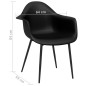 vidaXL Sillas de comedor 2 unidades negras PP vidaXL Sillas de comedor 2 unidades negras PP
