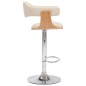 vidaXL Taburetes de cocina 2 uds madera curvada cuero sintético crema vidaXL Taburetes de cocina 2 uds madera curvada cuero sintético crema