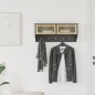 vidaXL Armario pared ganchos madera contrachapada negro 80x24x35,5 cm vidaXL Armario pared ganchos madera contrachapada negro 80x24x35,5 cm