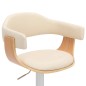 vidaXL Taburetes de cocina 2 uds madera curvada cuero sintético crema vidaXL Taburetes de cocina 2 uds madera curvada cuero sintético crema
