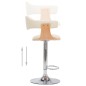 vidaXL Taburetes de cocina 2 uds madera curvada cuero sintético crema vidaXL Taburetes de cocina 2 uds madera curvada cuero sintético crema