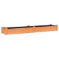 vidaXL Jardinera arriate con forro madera abeto marrón 240x45x25 cm vidaXL Jardinera arriate con forro madera abeto marrón 240x45x25 cm