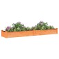 vidaXL Jardinera arriate con forro madera abeto marrón 240x45x25 cm vidaXL Jardinera arriate con forro madera abeto marrón 240x45x25 cm