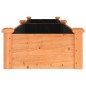vidaXL Jardinera arriate con forro madera abeto marrón 240x45x25 cm vidaXL Jardinera arriate con forro madera abeto marrón 240x45x25 cm