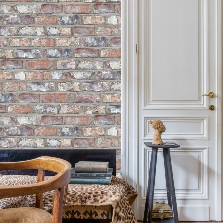 DUTCH WALLCOVERINGS Papel de pared diseño ladrillos multicolor EW3103 